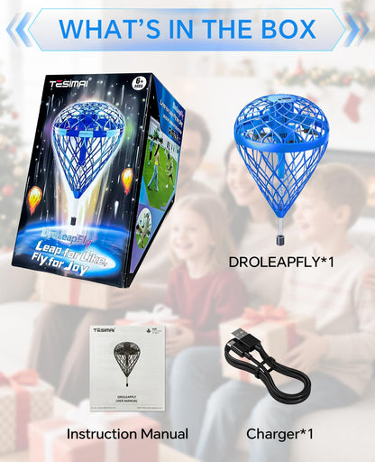 Speokoy Hand Operated Mini Drones, Magic Flying Orb Ball Toys with Lights, Rechargeable Flying Spinner Outdoor Toys, for 6 7 8 9 10+ Year Old Boys Girls Teens