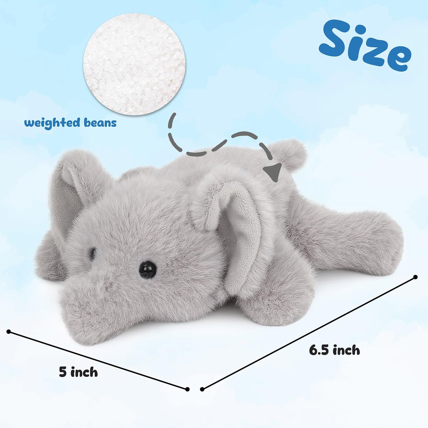 Mushymallow Adorable Elephant Stuffed Animal Soft Elephant Plush Toy Cute Birthday Gifts for Boys Girls Kids Toddlers