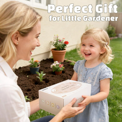 Kids Gardening Set, Gardening Tools Kit for Kids Toddler, Includes Tote Bag, Apron, Gloves, Watering Can, Shovel, Rake, Cultivator, Garden Tool Set Outdoor Toys Gifts for Boys Girls