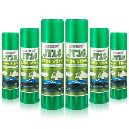 Geeetech 3D Printer Glue Sticks 6 Pack, 3D Printer Bed Adhesive for Hot Bed Printing, 36 Gram Each, Washable, PVP Solid 3D Print Glue Stick 3D Gloop for PLA/ABS/PETG/PC/PA/TPU Removing Printing Models