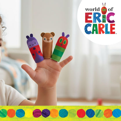 Eric Carle The Very Hungry Caterpillar Busy Felt Toy – Interactive Storytime Activity with 5 Pages, 3 Finger Puppets, and 23 Felt Play Pieces – Early Learning Toy for Toddlers, Ages 2+
