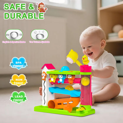 VOILBTOY Musical Toy for 0-1-2 Year Old Girls and Boys - Ball Drop Toy & Butterfly Toy