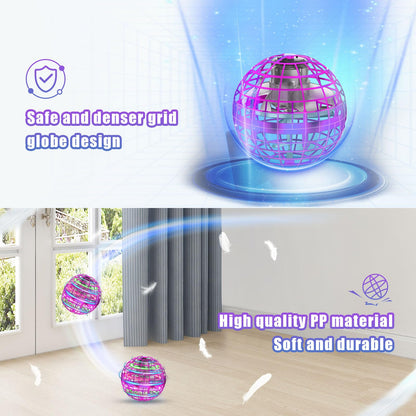 XINHOME 3 Pcs Flying Orb Ball Toys(Blue+Red+Pink) Soaring Hover Boomerang Spinner Hand Controlled Mini Drone for Kids Adults Outdoor Indoor