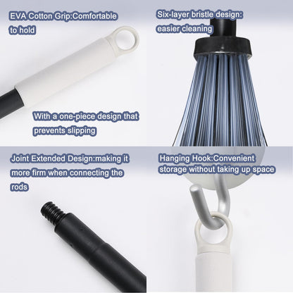 Zthluyc Outdoor Broom for Cleaning Floor - Outside Brooms, Heavy Duty Outdoor Broom for Cleaning Garages, Terraces, and Porches, etc.