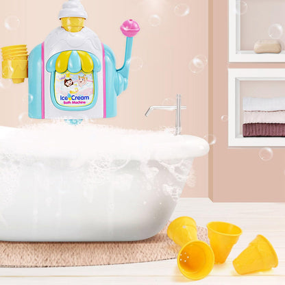 GOWENIC Bubble Ice Cream Maker Bath Toy for Toddlers Boys Girls, Stimulates Imagination, Stable Installation, Choice, Plastic