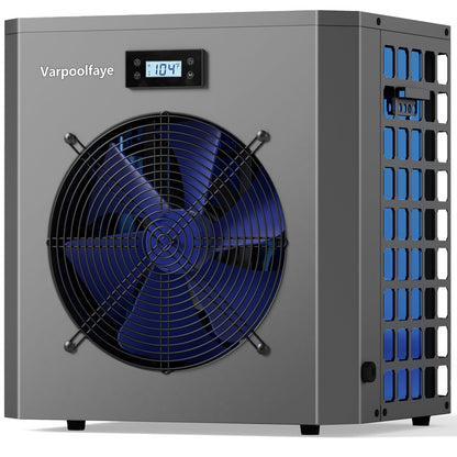 Varpoolfaye 16000 BTU Electric Pool Heater for Above Ground Pool Swimming Pool Heat Pump Spa Heater 5000 Gallon Pool Heater 120V WiFi Control