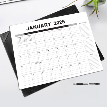 Desk Calendar 2026-2027 with Desk Mat – 22" x 17" Large Desk Pad Calendar Runs from January 2026 to June 2027, Office Supplies Desktop Calendar with To-Do, Notes & Goals Sections, for Office Planning or Organizing