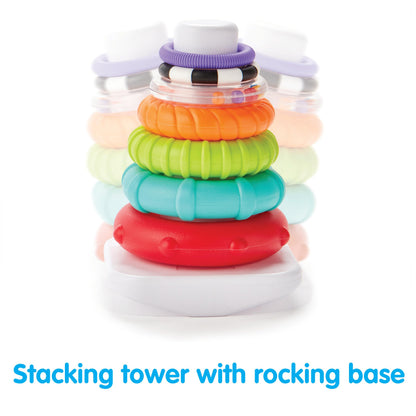 Kidoozie | Little Learner’s Trio | Baby’s First Activity Toy Set for Infants & Toddlers with Sensory, Stacking & Cause & Effect Play, Early Learning Ages 6+ Months