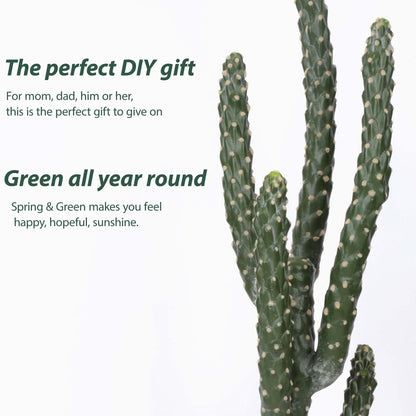 Yinleus 46Inch Artificial Cactus Faux Cacti Fake Cactus Saguaro Potted Plants for Indoor Outdoor Home Offices Store Decoration