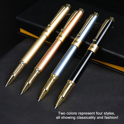 HSK Ballpoint Pens Luxury gift Pen Black Refill Line width 0.5mm,Best Ball Pen Gift Set for Men & Women Professional Executive,Office,Nice Pens Classy Gift Box (Gold)
