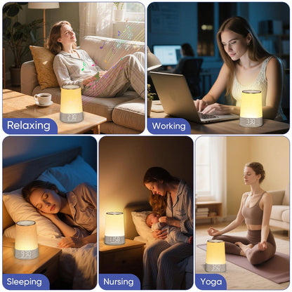 AFEXOA Sunrise Alarm Clock with 30 Soothing Sounds, White Noise Machine with Alarm Clock & Wake Up Light, Dimmable Display, Night Light for Bedroom, Heavy Sleepers, Adults & Kids