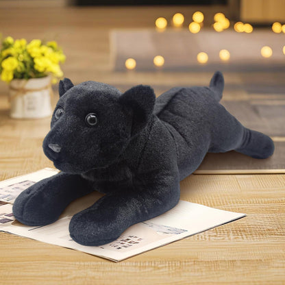Gisqis Black Panther Stuffed Animal 23.6" Jaguar Stuffed Animal Cute Black Panther Plush Realistic Jungle Stuffed Panther Toy Pillow Soft Plush Toy Birthday for Kids Boys