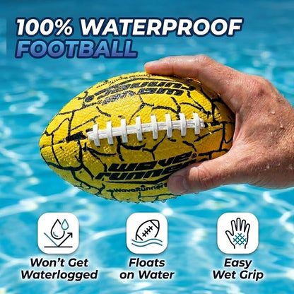 Wave Runner Grip It, Size 9.25in - Water Football, Beach Toys, Kids Outdoor Games for Summer | Pool Toys Football - Special Grip Pattern, Double Laced, Lightweight, All Weather Fun Water Toy