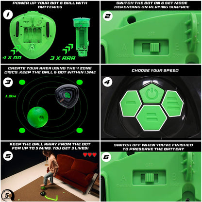 Soccer Bot - Ultimate Indoor Soccer Game with Score Tracker and Speed Modes, Soccer Training Toy
