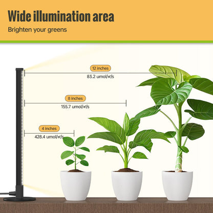 SpeePlant Vertical Grow Light, 72 LEDs Full Spectrum Light Bar, 5000K Wide Illumination Area Desk Light,1.4FT Stand Plant Lamp for Tall Houseplants, Tropical Plants, Foliage with On/Off Switch