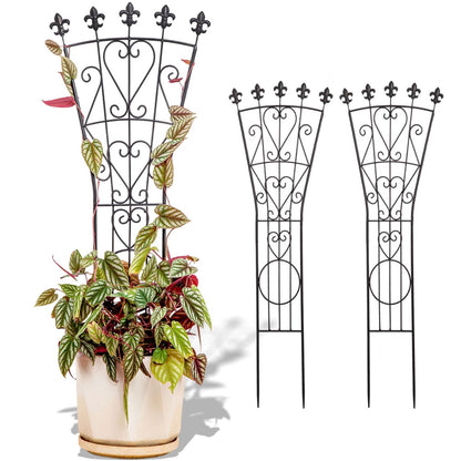 GOOOXIM Heavy Duty Indoor Trellis for Climbing Plants Set of 3 – 31x12 Inches Premium Iron Plant Support for Garden, Balcony, and Indoor Spaces – Perfect for Monstera and Other Houseplants