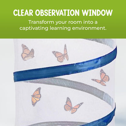 Pop-up Insect and Butterfly Habitat Mesh Cage 11"x12" Clear See Through Butterfly Cage