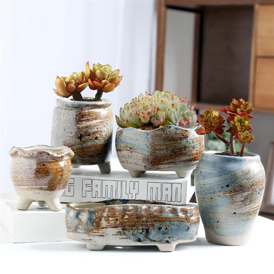 INLIMA Plant Pot Flower Pot Potted Home Garden Interior Decoration Flower Pot Succulent Flower Pot Ornament (Color : 5)