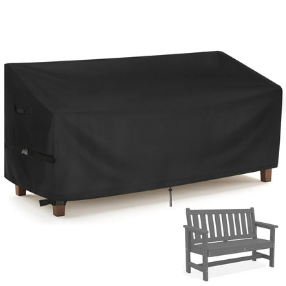 Iptienda Outdoor Bench Cover for SERWALL Benches, 49inch Patio Bench Covers Waterproof Heavy Duty for Entryway Bench/Garden Benches, Black-49x23x35in