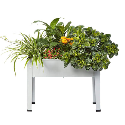 ProGard Raised Garden Bed, Garden Raised Planter Box with Legs, Galvanized Garden Planter for Herbs and Vegetables, 24" Grey