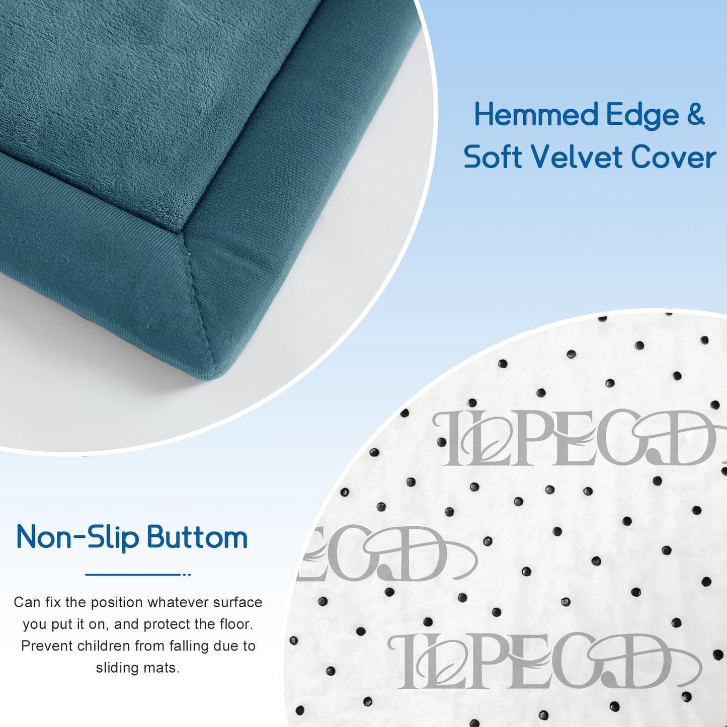 ILPEOD Baby Play Mat 1.2" Thick Memory Foam Nursery Rug Area Rug, 13’1” X 6’7” Yoga Mat Playmat Crawling Mat for Baby,Toddlers, Infants, Kids,Floor Mat Tatami Mat for Living Room with Non-Slip(Green)