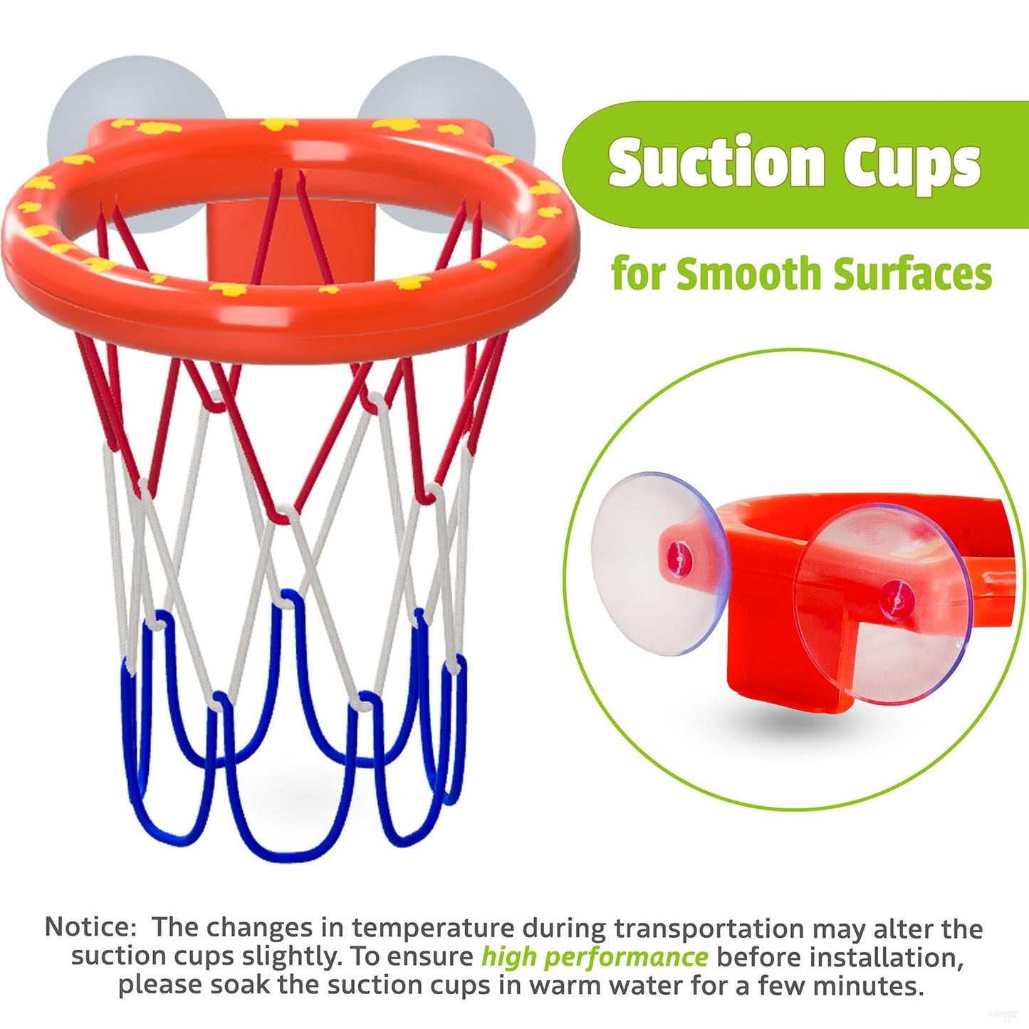 MARPPY Bath Toys - Bathtub Basketball Hoop for Kids Toddlers - Mold Free Bath Toys with Suction Cup & 3 No Hole Balls - Shower Toys and Bathtub Toys for Toddlers - Boys Girls