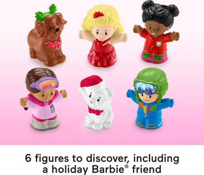 Fisher-Price Little People Barbie Advent Calendar and Toddler Playset, 24 Christmas Figures and Play Pieces