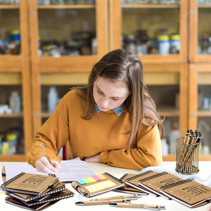 Moinchore 10 Sets Teacher Appreciation Gifts Thank You Gifts Inspirational Spiral Notebooks with Sticky Notepad and Bamboo Pen Nurse Week Gift for Team Nurse Coworker Graduation (Team Together)