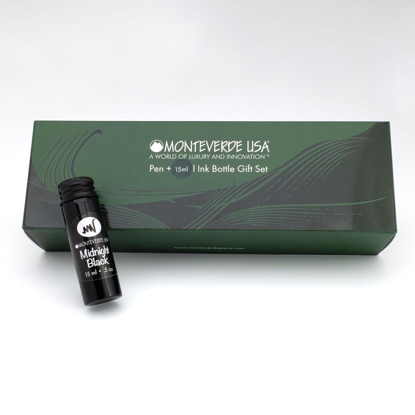 Monteverde USA Avenue of the Baobabs Fountain Pen – Beige Swirl Stub Nib with Free 15ml Ink Bottle – Calligraphy & Everyday Luxury Gift for Collectors & Writers