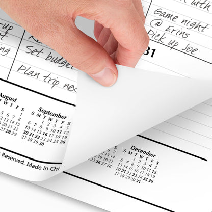 AT-A-GLANCE 2026 Desk Calendar, Desk Pad, Monthly, 21-3/4" x 17", Large, Ruled Blocks, 3 Pack (AZSK240026), White