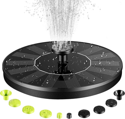 Bird Bath Fountain Pump Solar Powered, 2026 Upgrade 1.4W Floating & Standing Water Pump with 10 Nozzles for Garden, Pond, Pool, Outdoor