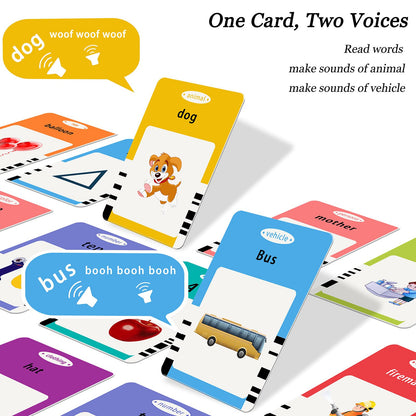 Startcan Toddler Learning Toys for 2 3 4 5 Year Old Boys and Girls, Autism Sensory Toys for Autistic Children, Speech Therapy Toys, 112 Cards - 224 Sight Words Talking Flash Cards