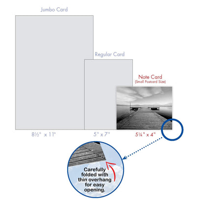 The Best Card Company - 10 Blank Note Cards with Envelopes (4 x 5.12 Inch) - Black & White Photos, Bulk Boxed Set - Slip Notes M6453OCB