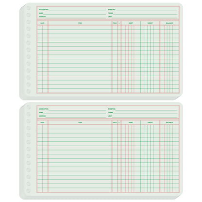 Skyygemm 200 Pcs Ledger Sheets 5" x 8.5" Extra Sheets Ledger Paper Books for Bookkeeping Columnar Pad for Business Accounts Payable Receivable with Debit Credit Balance Columns