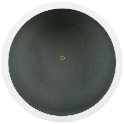 SAFAVIEH Outdoor - Nardo White Cement Ficonstone Planter Pot with Drainage Hole, Frost Resistant Garden Planter for Patio, Deck, Backyard, 22.83" W x 22.83" D x 18.11" H (PAT1531C)