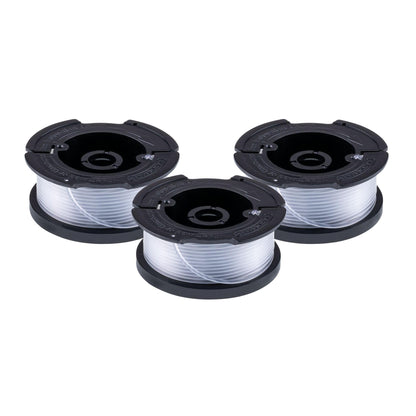 BLACK+DECKER Weed Eater String, Genuine OEM Authentic Trimmer Line, 3-Pack, 30-Feet of Replacement Spool, 0.065-Inch Diameter (AF1003ZP)