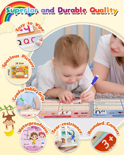 Baobrava Preschool Learning Activities, 37 Themes Tracing Activity Books Ages 3-8, Toddler Handwriting Practice, Letter Tracing, Kindergarten Workbooks, Travel Game for Trip, Christmas Birthday Gifts