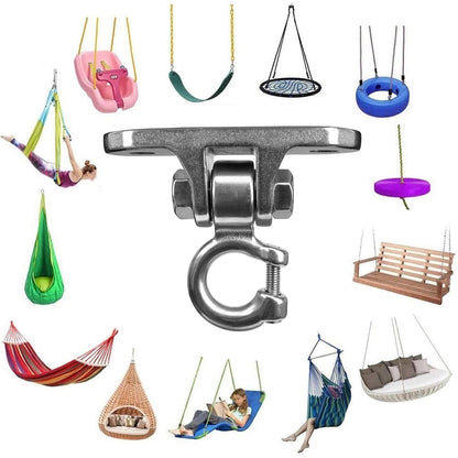 Dakzhou 2 Swing Hardware Heavy Duty Swing Hangers Playground Porch Swing Sandbag Yoga Hammock Stand Wooden Indoor Outdoor 1500 lb Capacity