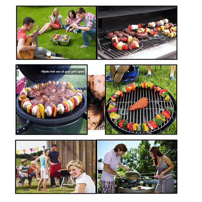 Wadoy BBQ Flexible Skewers for Grilling, 29 Inch (8 Pcs) Stainless Steel Cable Skewers