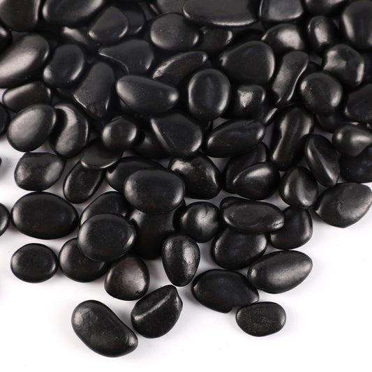 LMtonble Black River Pebbles for Vases 3/8-3/4Inch Pebbles for Indoor Plants Gravel Rocks for Crafts River Rocks 11LB Pebbles Decorative Stones for Plants Outdoor