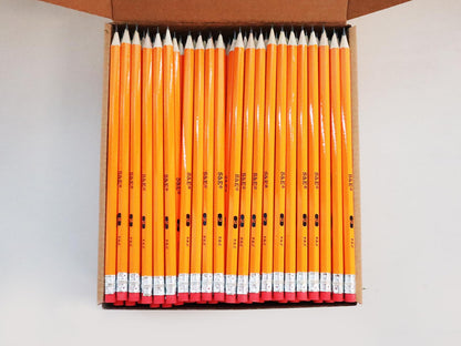 S & E TEACHER'S EDITION Woodcased #2 Pencils, Pre-sharpened, 2 HB Lead Bulk Box Pencil, No. 2, Yellow Pencils with Erasers, Back to school, 200 Count