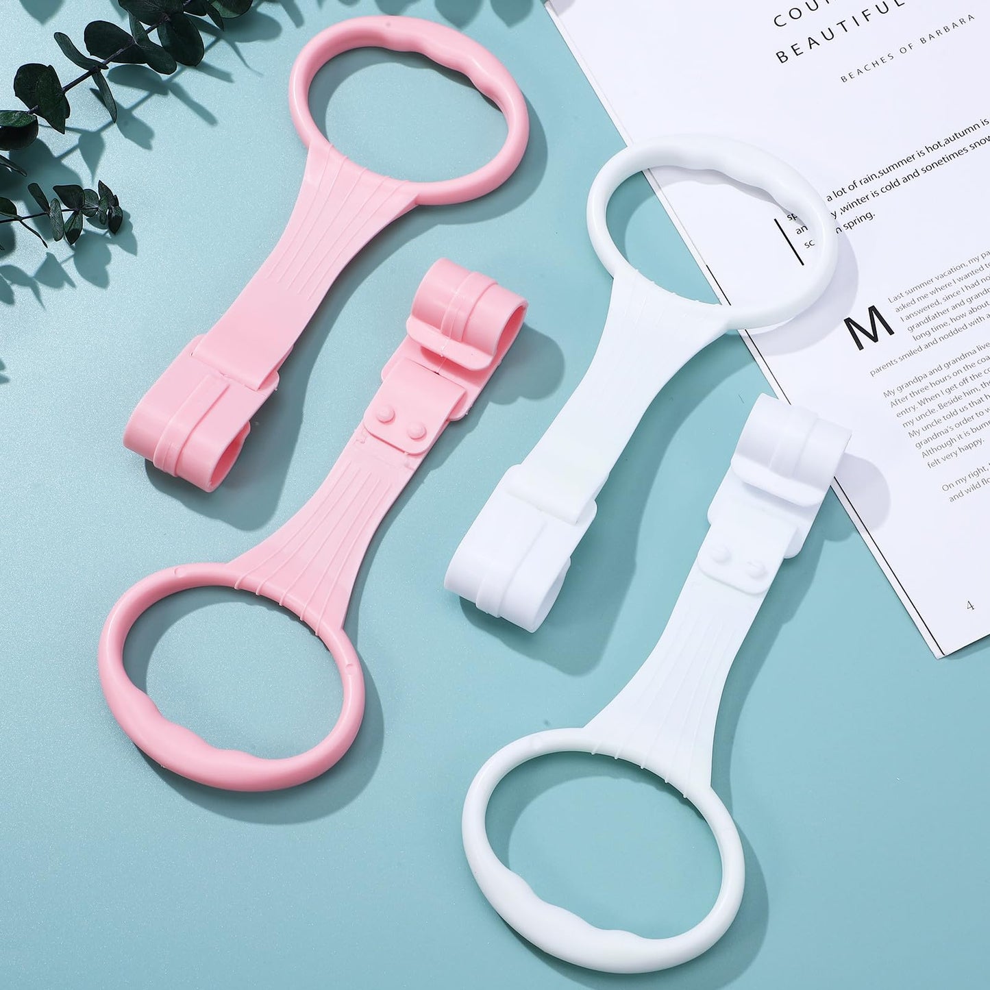 Baby Pull Up Rings for Playpen, Playpen Grippers and Assist Handles for Toddler Walking Training, Crib Standing Rings for Infant Playard, Nursery Accessories for Boy Girl, 4 Pcs