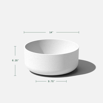 Veradek Mason Series Kona Bowl Planter - Round Planter for Indoor or Outdoor Tabletop/Balcony | Durable Plastic-Stone Composite Material | Modern Décor for Flowers, Succulents, Small Plants
