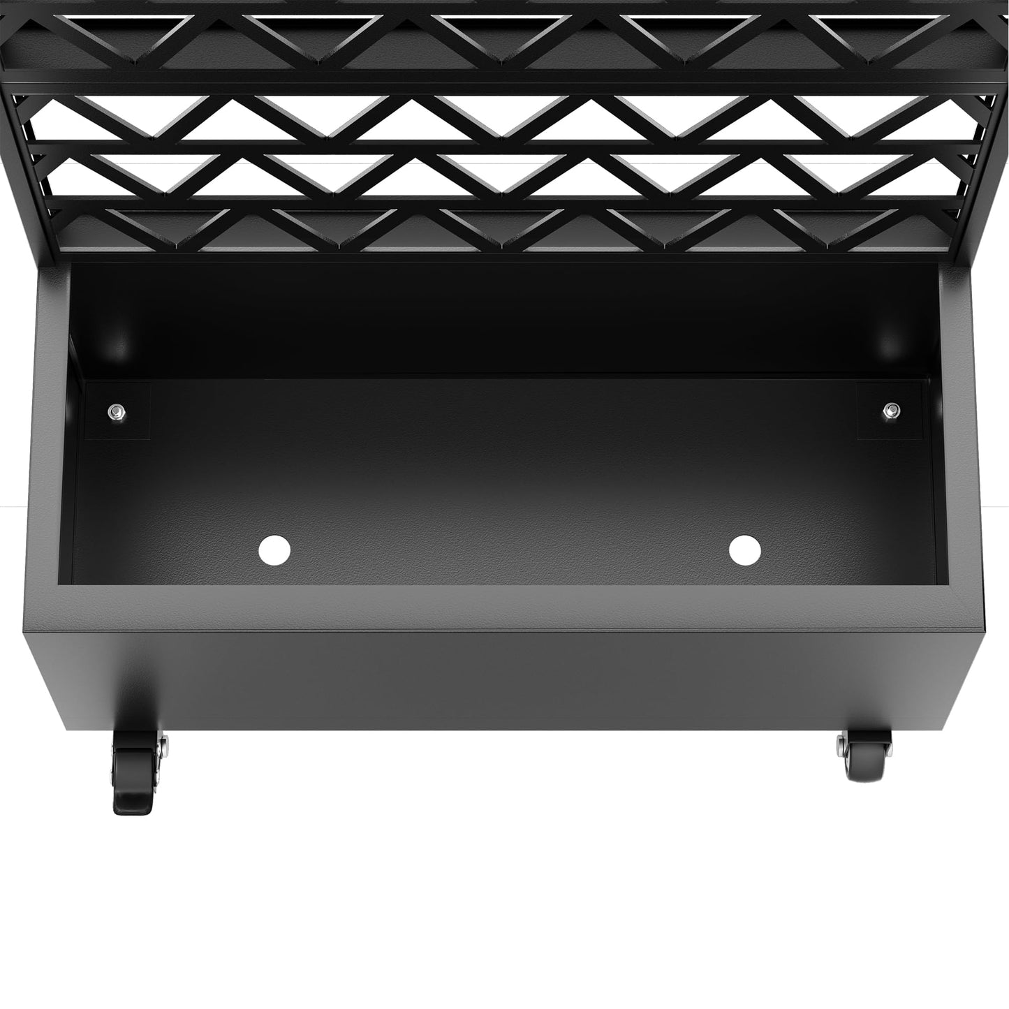 Mobile Planter Box with Trellis, 72H x 35.8W x 16.1D inches, Trellis Privacy Screen for Climbing Plants, Vegetables, Vines, Weather-Resistant Metal Frame, Rolling Wheels