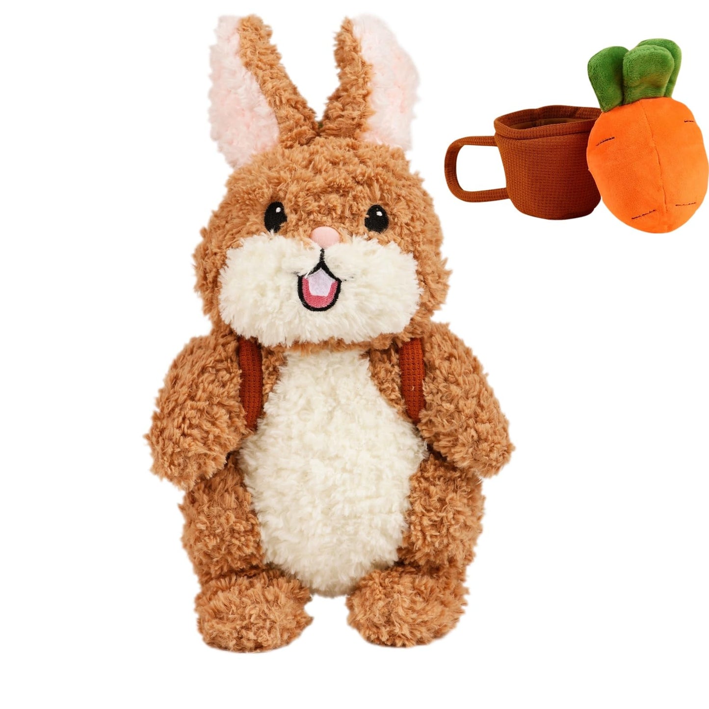 PuffPop Cute Bunny Stuffed Animal Plush Toy - Adorable and Lifelike Design, Super Soft, Perfect Christmas&Easter Gift, Stuffed Bunny for Kids, Girls, Boys, and Collectors