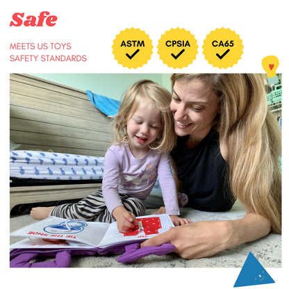 BAVY My Quiet Book - Toddler Travel Essential, Car Plane Airplane Toys, Montessori Busy Board Book, Activity Books for Toddlers 1-3, Gifts for 1 2 3 4 Year Old Girl, Birthday Gifts Toys Age 2-4