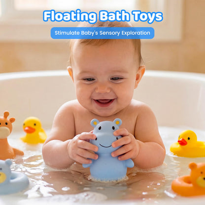 Tiny Marvels Baby Bath Toys for 6 Months & Up, Mold Free No Hole Bath Toys, BPA Free Floating Toddler Bath Toys, Safe Kids Bath Toys for Tub & Pool