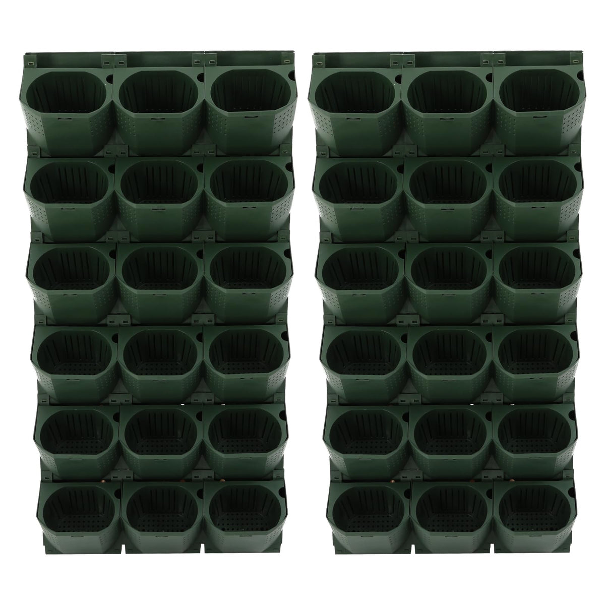 Self Watering Wall Planter | 36 Pots Vertical Garden Planter for Indoor Plants | Wall-Mounted Stackable wall planter | Hanging Plant Flower Pot Holder | 10.56 Fl Oz Each Individual Pot | Army Green