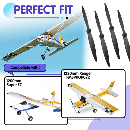 4 Pcs 2-Blade RC Propeller Compatible with FMS 1200mm Super EZ 1220mm Ranger FMSPROP022, 10x5 Prop