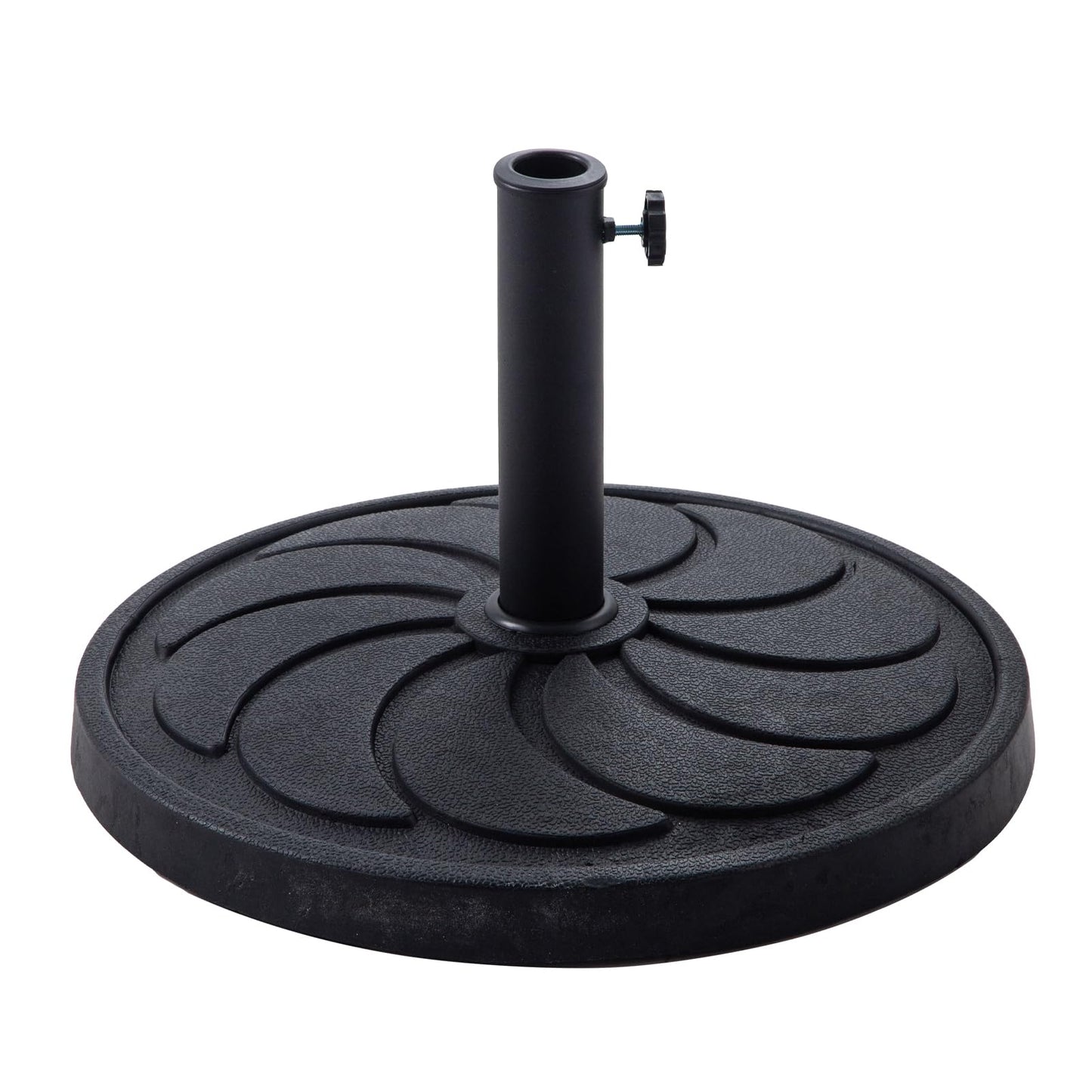 C-Hopetree 40 lb Round Heavy Duty Round Base Stand for Outdoor Patio Market Table Umbrella, Black